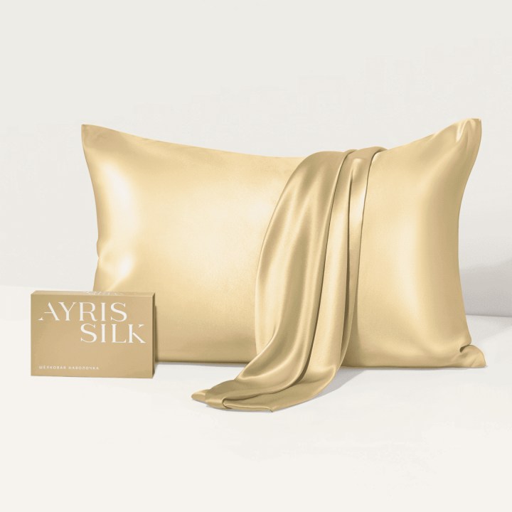 ШЕЛКОВАЯ НАВОЛОЧКА 50Х70 сливочный желтый_5