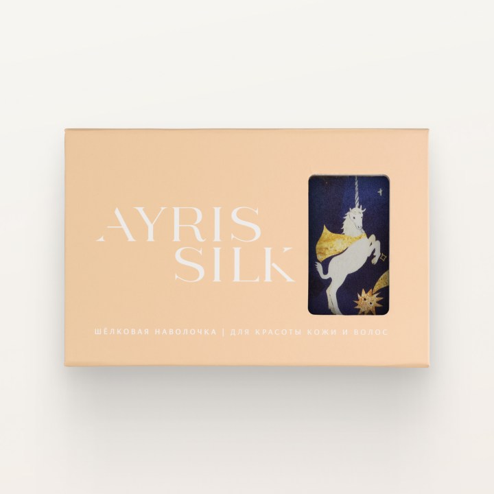 ШЕЛКОВАЯ НАВОЛОЧКА 50Х70_ЗВЕЗДНОЕ НЕБО