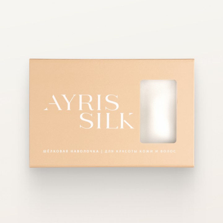 ШЕЛКОВАЯ НАВОЛОЧКА 50Х70 ЖЕМЧУЖНЫЙ