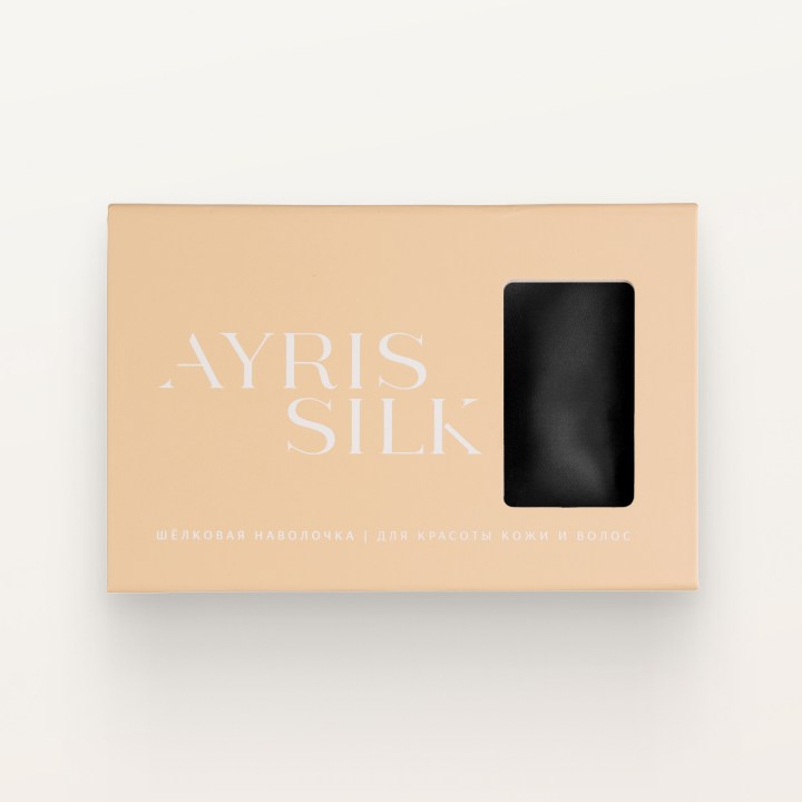 ШЕЛКОВАЯ НАВОЛОЧКА 50Х70 ЧЕРНЫЙ