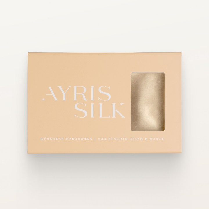 ШЕЛКОВАЯ НАВОЛОЧКА 50Х70 БЕЖЕВЫЙ