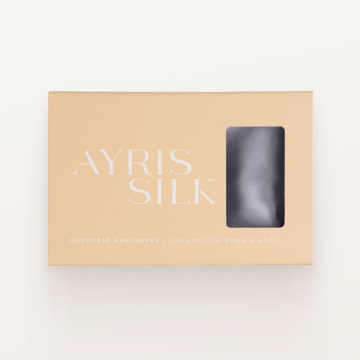 ШЕЛКОВАЯ НАВОЛОЧКА 50Х70 ГРАФИТ_6