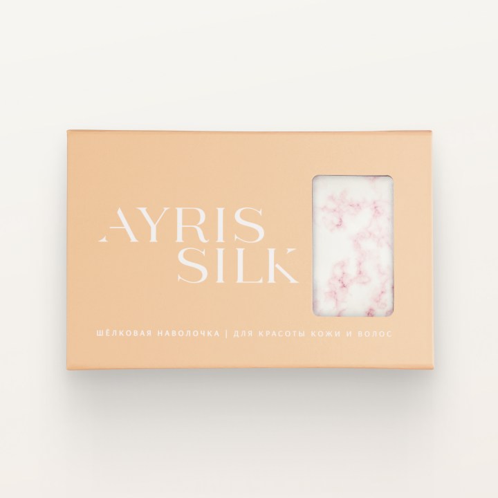 ШЕЛКОВАЯ НАВОЛОЧКА 50Х70_розовый мрамор