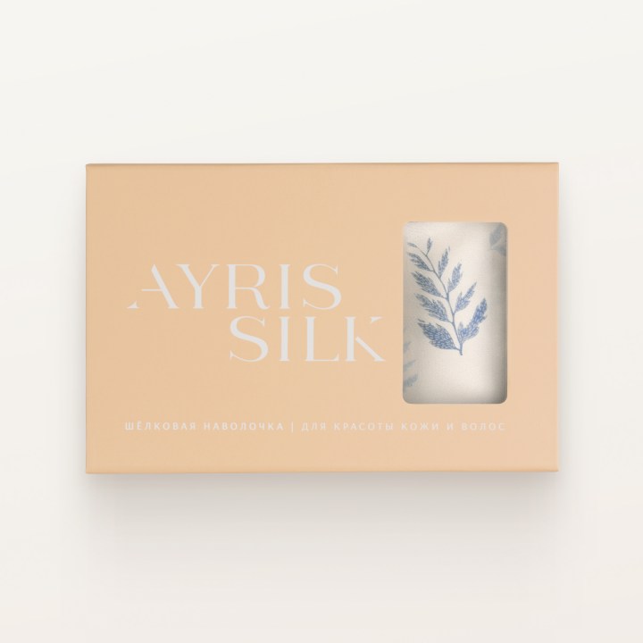 ШЕЛКОВАЯ НАВОЛОЧКА 50Х70_ЛУННЫЙ ПАПОРОТНИК