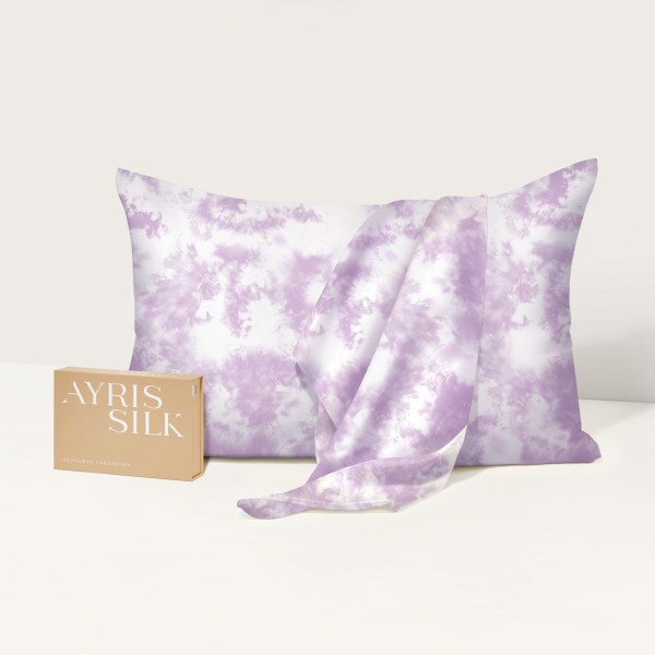 ШЕЛКОВАЯ НАВОЛОЧКА 50Х70 СИРЕНЕВЫЕ ОБЛАКА_5