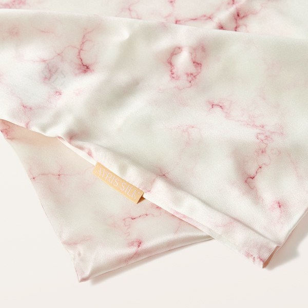 ШЕЛКОВАЯ НАВОЛОЧКА 50Х70 РОЗОВЫЙ МРАМОР 5