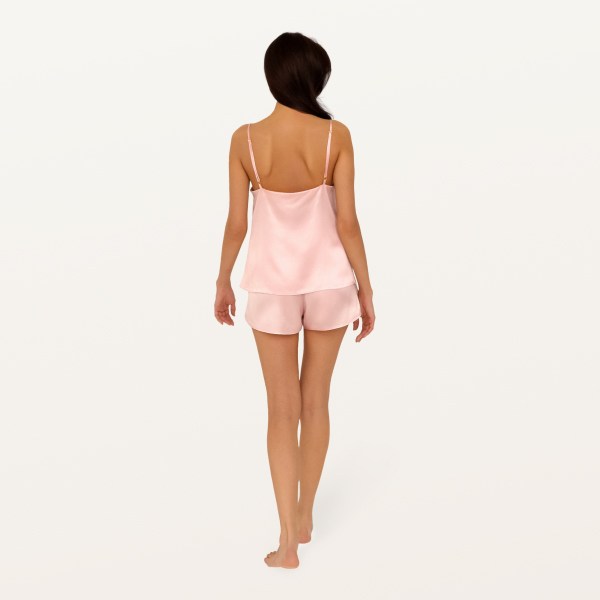 Шорты шелковые розовые 3